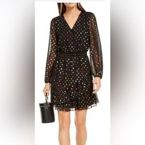 International concepts Casual Party Dress - rRainbow Polka Dots